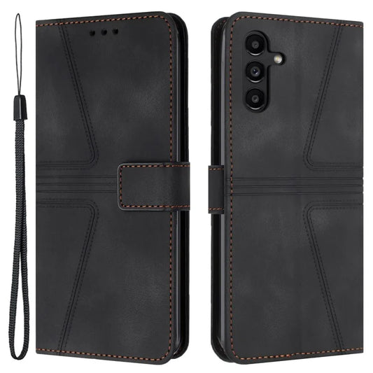 For Samsung Galaxy A05s 4G Leather Case Triangle Imprinted Wallet Phone Cover