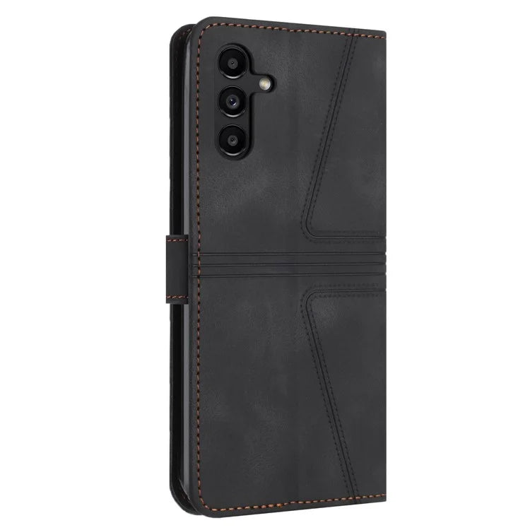 For Samsung Galaxy A05s 4G Leather Case Triangle Imprinted Wallet Phone Cover