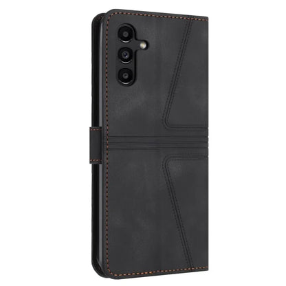 For Samsung Galaxy A05s 4G Leather Case Triangle Imprinted Wallet Phone Cover