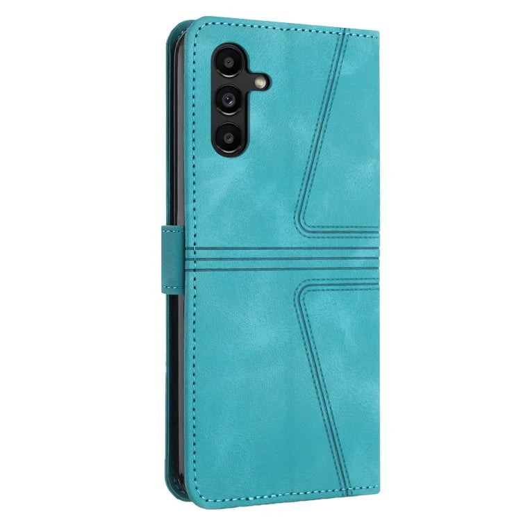 For Samsung Galaxy A05s 4G Leather Case Triangle Imprinted Wallet Phone Cover