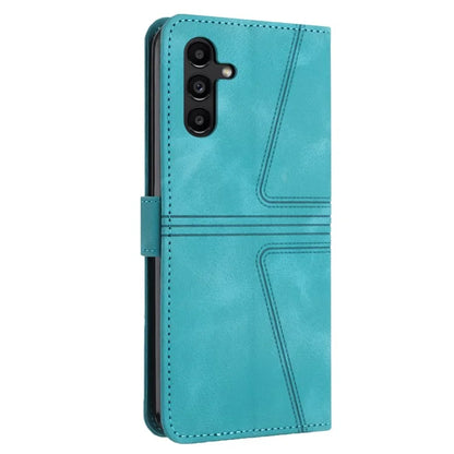 For Samsung Galaxy A05s 4G Leather Case Triangle Imprinted Wallet Phone Cover