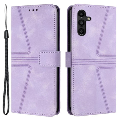 For Samsung Galaxy A05s 4G Leather Case Triangle Imprinted Wallet Phone Cover