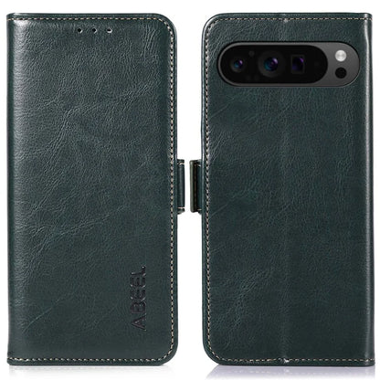 ABEEL For Google Pixel 9 Pro XL Crazy Horse Texture Wallet Case PU Leather Folio Phone Cover