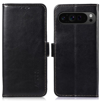 ABEEL For Google Pixel 9 Pro XL Crazy Horse Texture Wallet Case PU Leather Folio Phone Cover