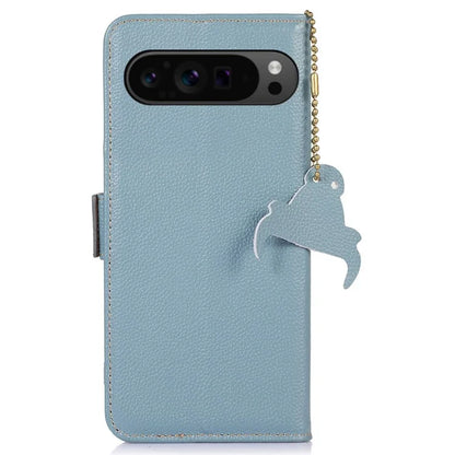 For Google Pixel 9 Pro XL Genuine Cow Leather Case Wallet RFID Blocking Phone Cover