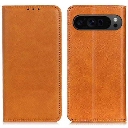 For Google Pixel 9 / Pixel 9 Pro Case Split Leather Magnetic Adsorption Shockproof Flip Phone Cover