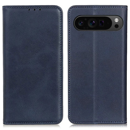 For Google Pixel 9 / Pixel 9 Pro Case Split Leather Magnetic Adsorption Shockproof Flip Phone Cover