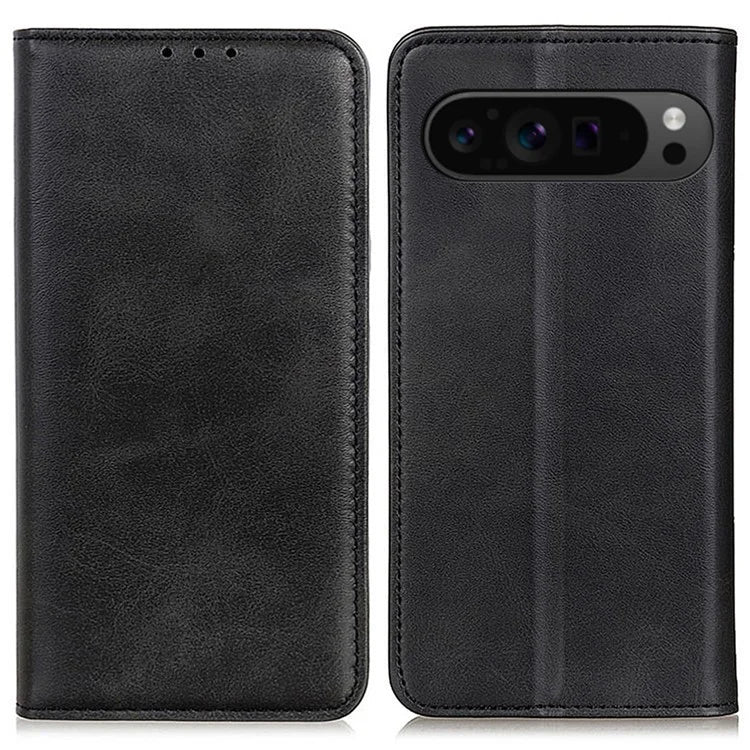 For Google Pixel 9 / Pixel 9 Pro Case Split Leather Magnetic Adsorption Shockproof Flip Phone Cover