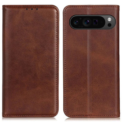 For Google Pixel 9 / Pixel 9 Pro Case Split Leather Magnetic Adsorption Shockproof Flip Phone Cover