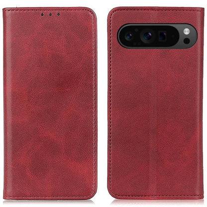 For Google Pixel 9 / Pixel 9 Pro Case Split Leather Magnetic Adsorption Shockproof Flip Phone Cover