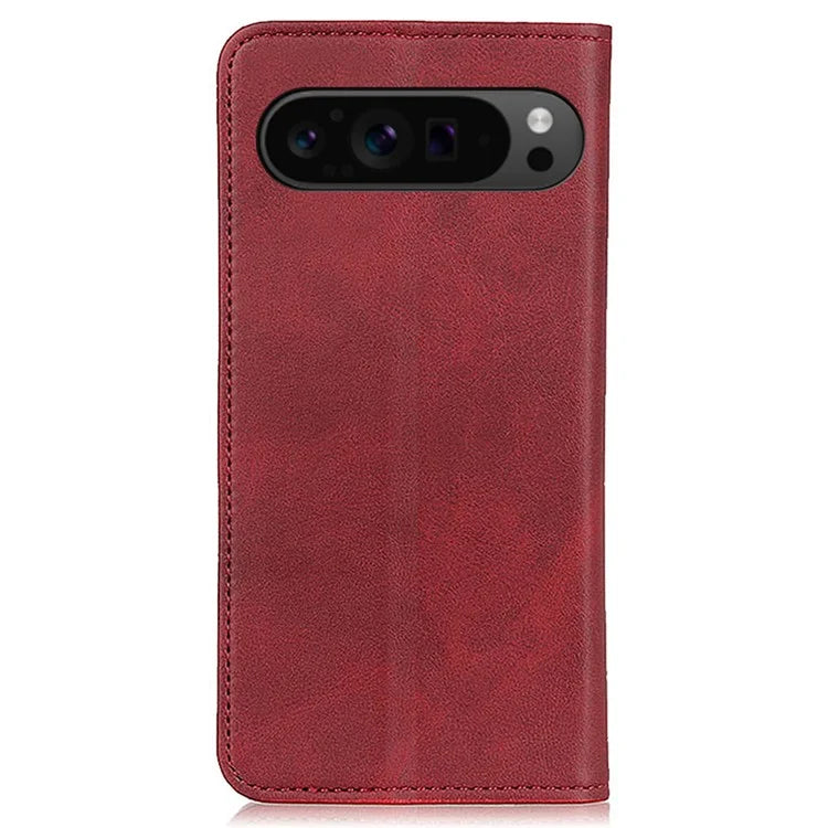 For Google Pixel 9 / Pixel 9 Pro Case Split Leather Magnetic Adsorption Shockproof Flip Phone Cover