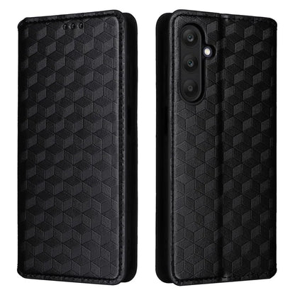 For Samsung Galaxy F15 5G / M15 5G Case Rhombus Pattern Leather Magnetic Folio Phone Cover