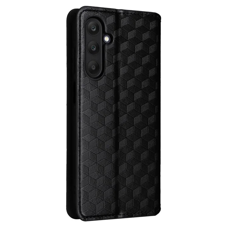 For Samsung Galaxy F15 5G / M15 5G Case Rhombus Pattern Leather Magnetic Folio Phone Cover