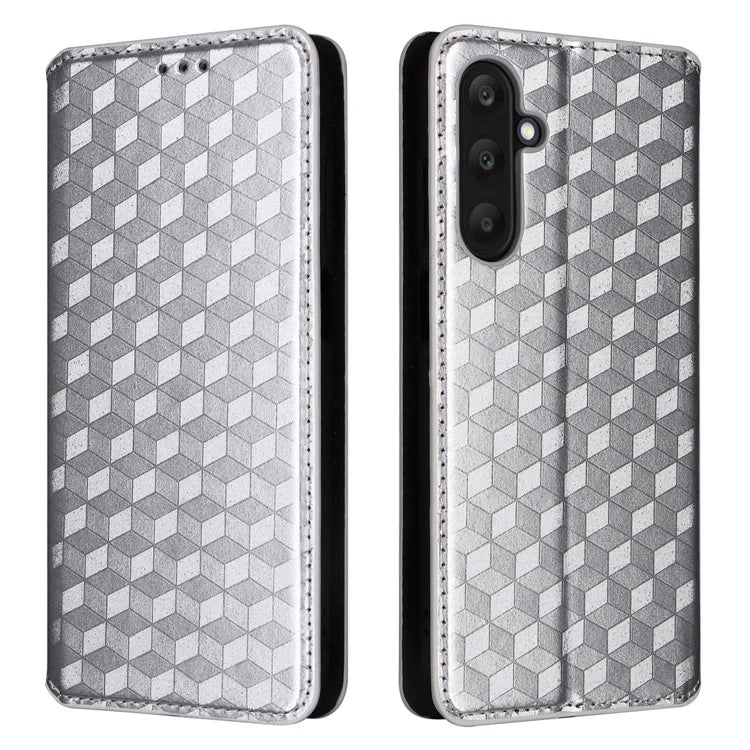 For Samsung Galaxy F15 5G / M15 5G Case Rhombus Pattern Leather Magnetic Folio Phone Cover