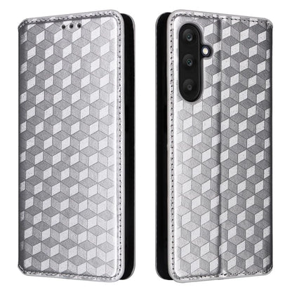 For Samsung Galaxy F15 5G / M15 5G Case Rhombus Pattern Leather Magnetic Folio Phone Cover