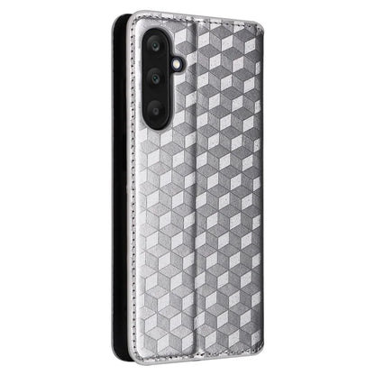 For Samsung Galaxy F15 5G / M15 5G Case Rhombus Pattern Leather Magnetic Folio Phone Cover