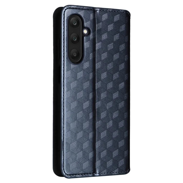 For Samsung Galaxy F15 5G / M15 5G Case Rhombus Pattern Leather Magnetic Folio Phone Cover