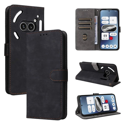 For Nothing Phone (2a) Leather Case with Strap RFID Blocking Wallet Phone Cover