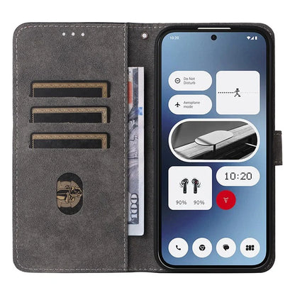For Nothing Phone (2a) Leather Case with Strap RFID Blocking Wallet Phone Cover