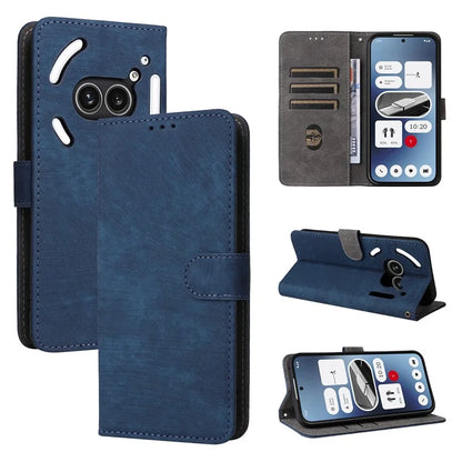 For Nothing Phone (2a) Leather Case with Strap RFID Blocking Wallet Phone Cover