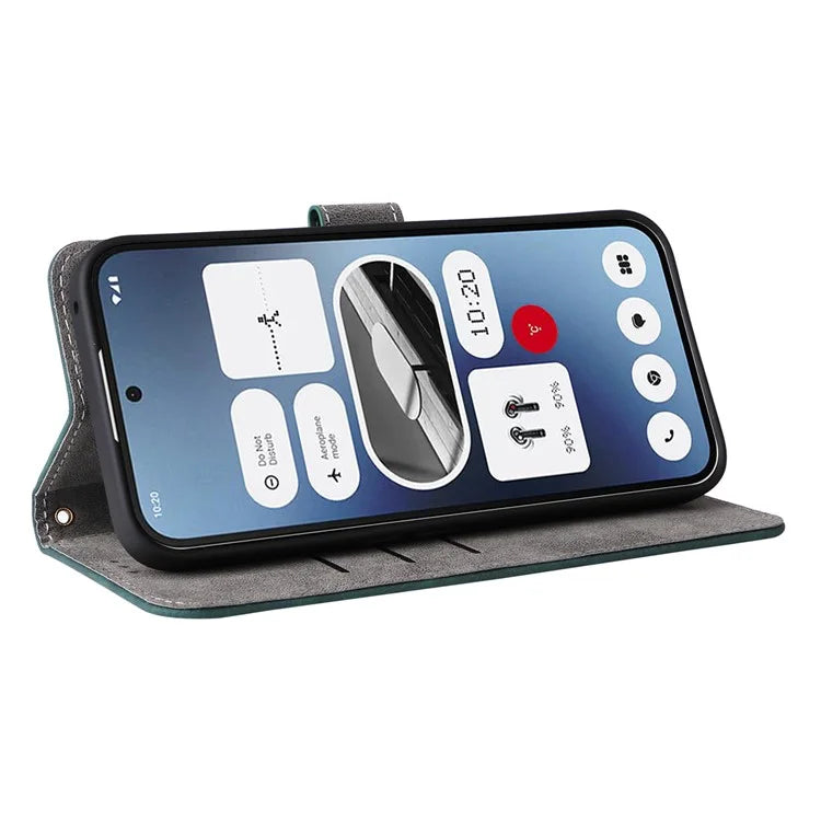 For Nothing Phone (2a) Leather Case with Strap RFID Blocking Wallet Phone Cover