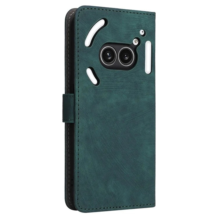 For Nothing Phone (2a) Leather Case with Strap RFID Blocking Wallet Phone Cover