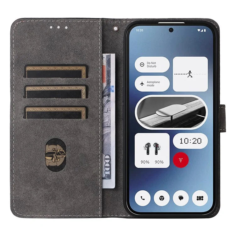 For Nothing Phone (2a) Leather Case with Strap RFID Blocking Wallet Phone Cover