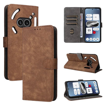 For Nothing Phone (2a) Leather Case with Strap RFID Blocking Wallet Phone Cover