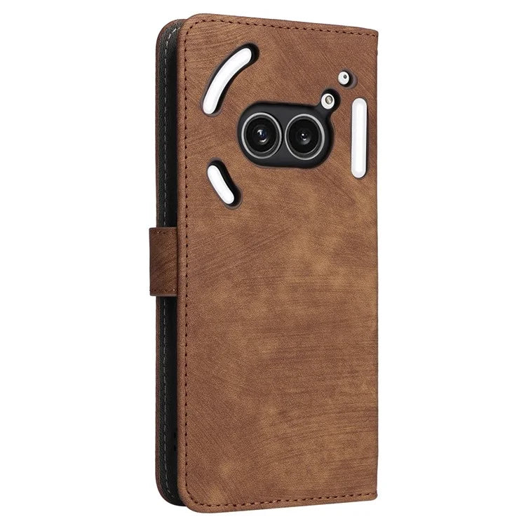 For Nothing Phone (2a) Leather Case with Strap RFID Blocking Wallet Phone Cover