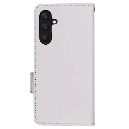 For Samsung Galaxy F15 5G / M15 5G Case Litchi Texture PU Leather Folio Phone Cover with Wrist Strap
