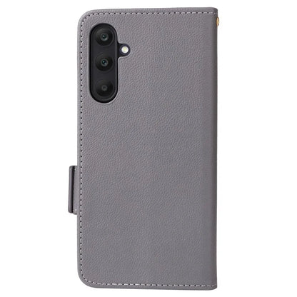 For Samsung Galaxy F15 5G / M15 5G Case Litchi Texture PU Leather Folio Phone Cover with Wrist Strap