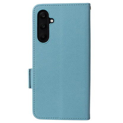 For Samsung Galaxy F15 5G / M15 5G Case Litchi Texture PU Leather Folio Phone Cover with Wrist Strap