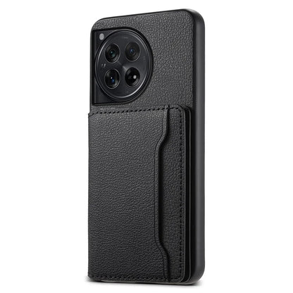For OnePlus 12 5G Case Calf Texture PU Leather Card Slots Phone Cover