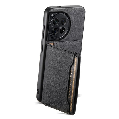 For OnePlus 12 5G Case Calf Texture PU Leather Card Slots Phone Cover