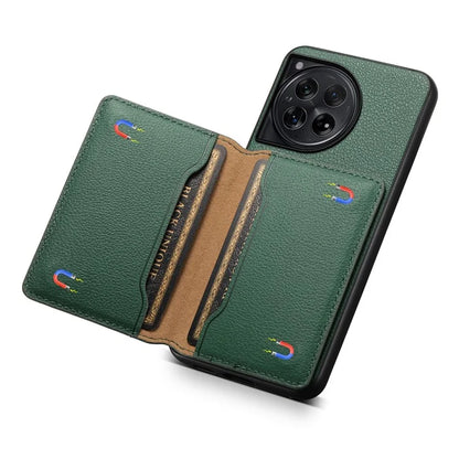 For OnePlus 12 5G Case Calf Texture PU Leather Card Slots Phone Cover