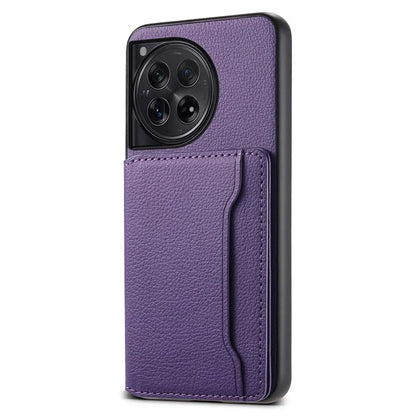 For OnePlus 12 5G Case Calf Texture PU Leather Card Slots Phone Cover
