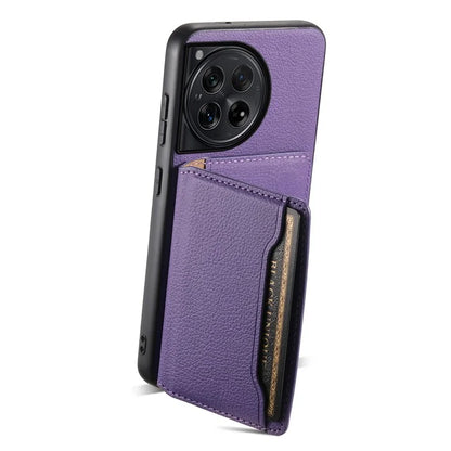 For OnePlus 12 5G Case Calf Texture PU Leather Card Slots Phone Cover