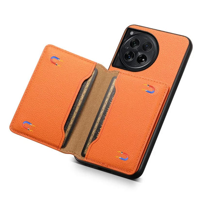 For OnePlus 12 5G Case Calf Texture PU Leather Card Slots Phone Cover