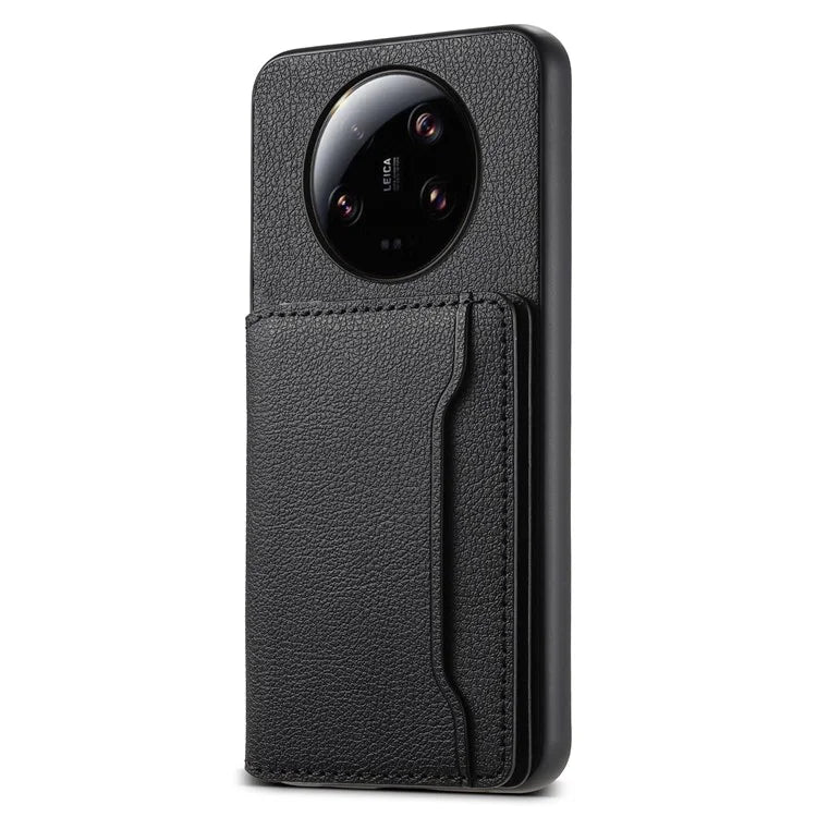 For Xiaomi 13 Ultra Card Holder Case PU Leather Coated PC+TPU Kickstand Phone Cover