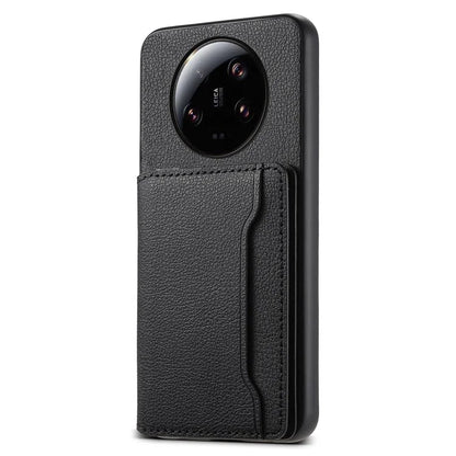 For Xiaomi 13 Ultra Card Holder Case PU Leather Coated PC+TPU Kickstand Phone Cover