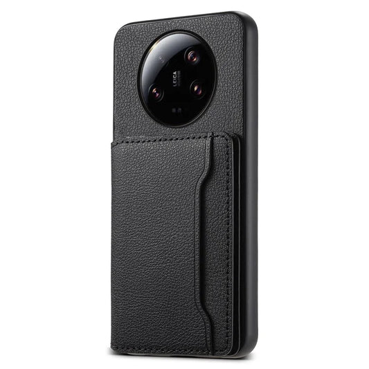 For Xiaomi 13 Ultra Card Holder Case PU Leather Coated PC+TPU Kickstand Phone Cover