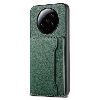 For Xiaomi 13 Ultra Card Holder Case PU Leather Coated PC+TPU Kickstand Phone Cover