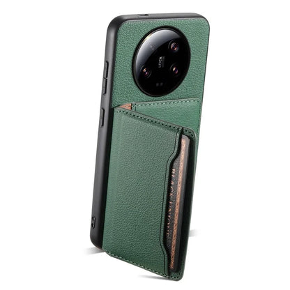 For Xiaomi 13 Ultra Card Holder Case PU Leather Coated PC+TPU Kickstand Phone Cover