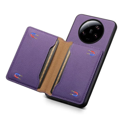 For Xiaomi 13 Ultra Card Holder Case PU Leather Coated PC+TPU Kickstand Phone Cover