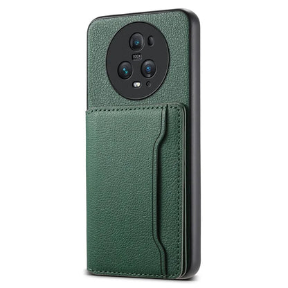 For Honor Magic5 Pro Card Slots Case Calf Texture PU Leather Phone Cover