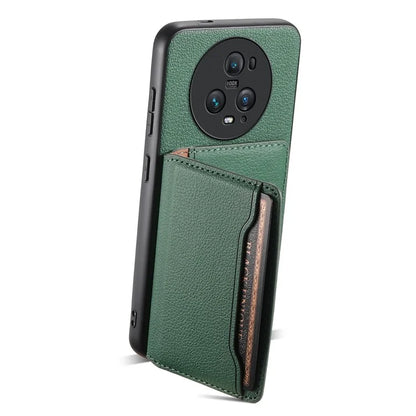 For Honor Magic5 Pro Card Slots Case Calf Texture PU Leather Phone Cover