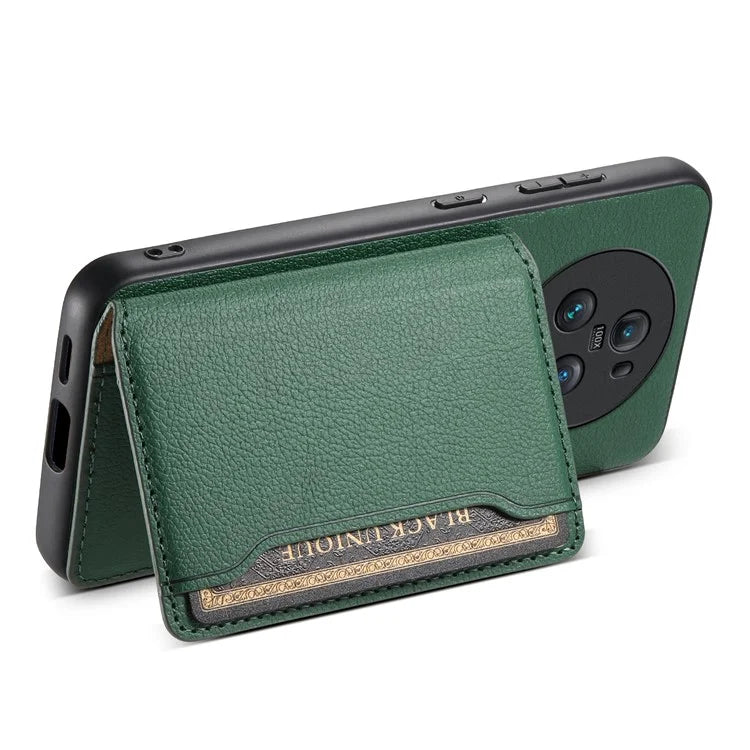 For Honor Magic5 Pro Card Slots Case Calf Texture PU Leather Phone Cover