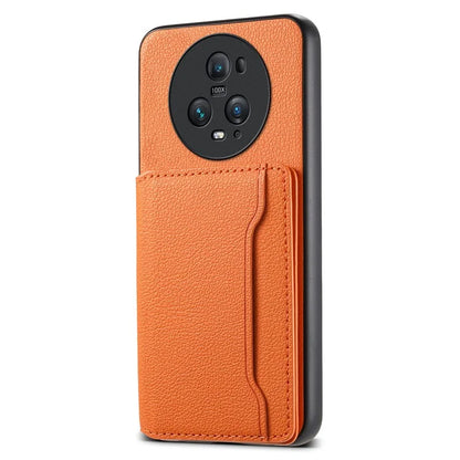 For Honor Magic5 Pro Card Slots Case Calf Texture PU Leather Phone Cover