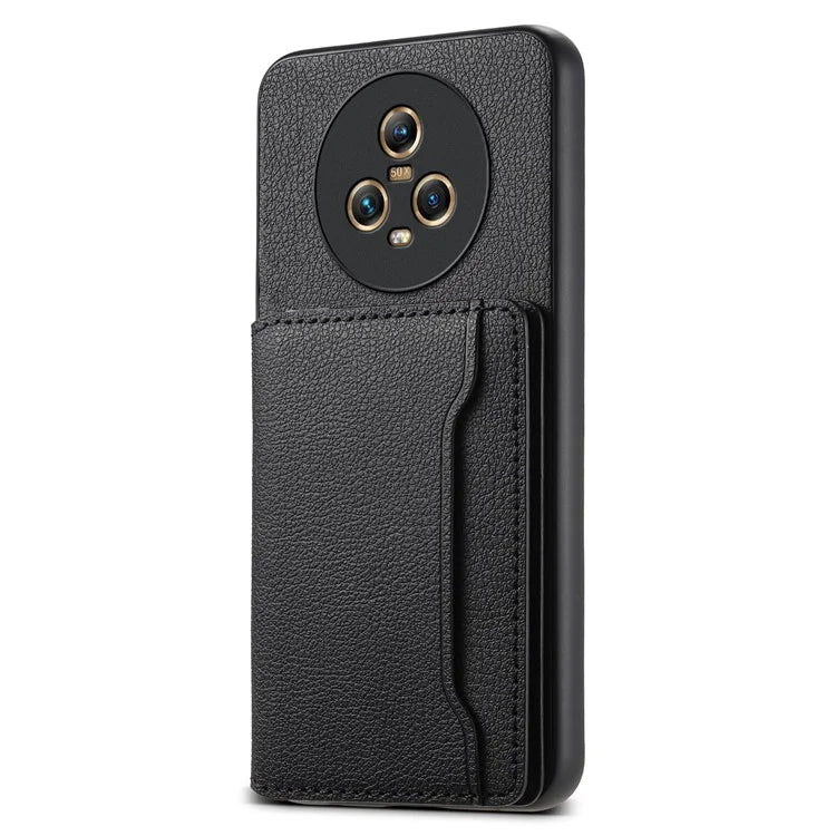 For Honor Magic5 Case Calf Texture PU+ PC+TPU Card Slot Phone Cover