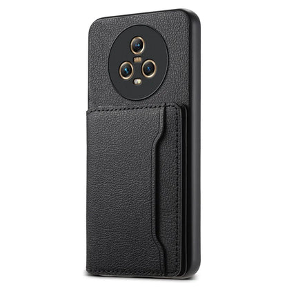 For Honor Magic5 Case Calf Texture PU+ PC+TPU Card Slot Phone Cover